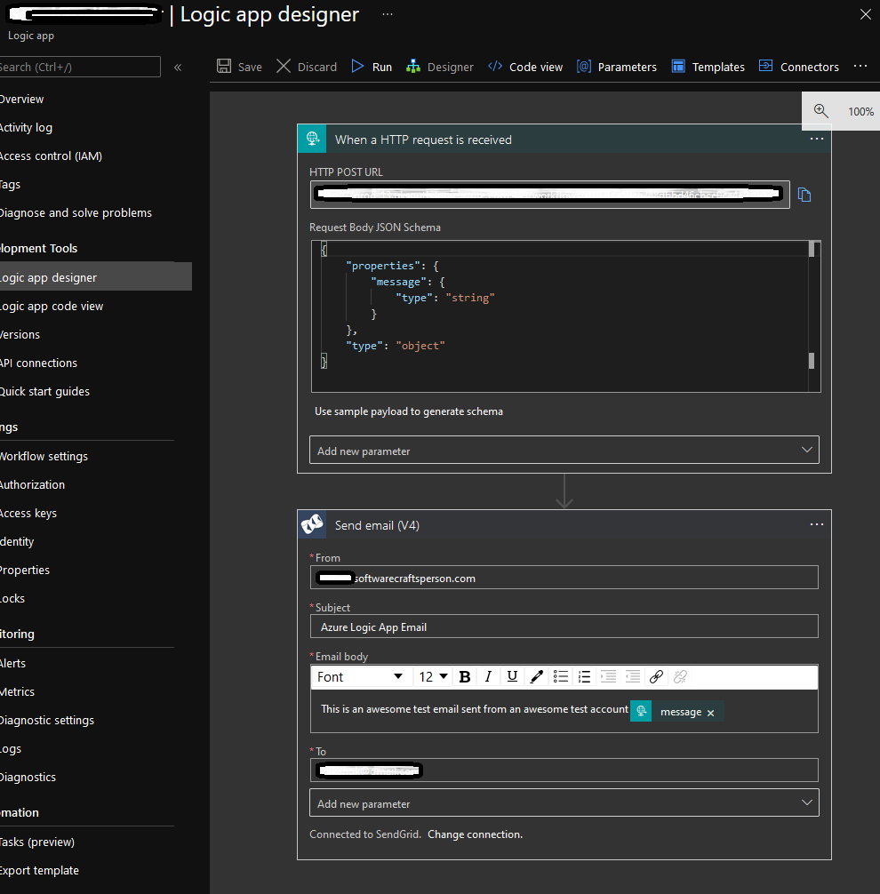 Azure Logic App on Portal 