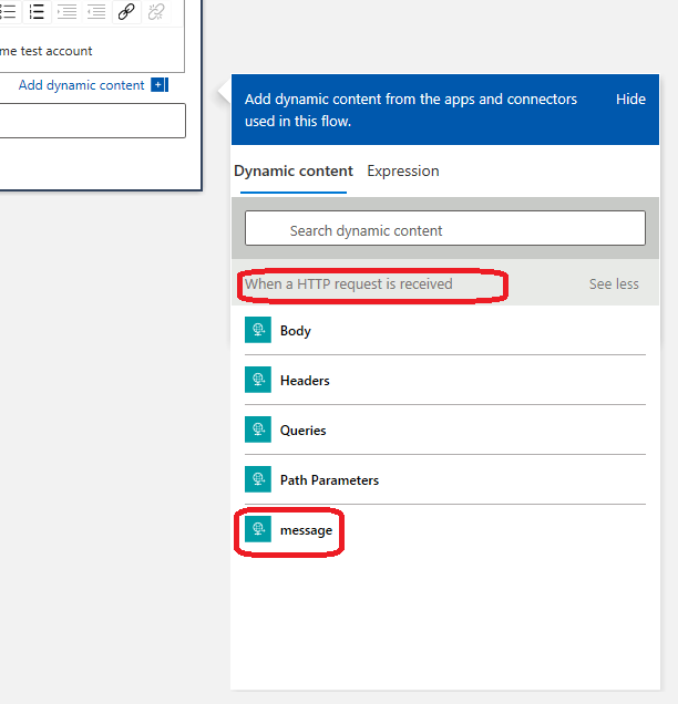 Visual Studio - Azure Logic App passing values from previous task