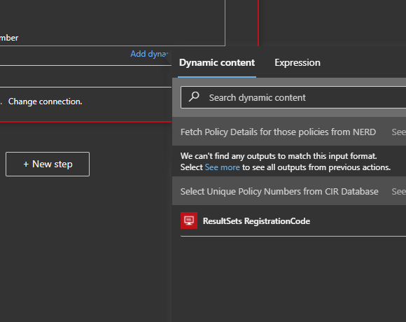 Azure Logic Apps - Dynamic Content Overlay